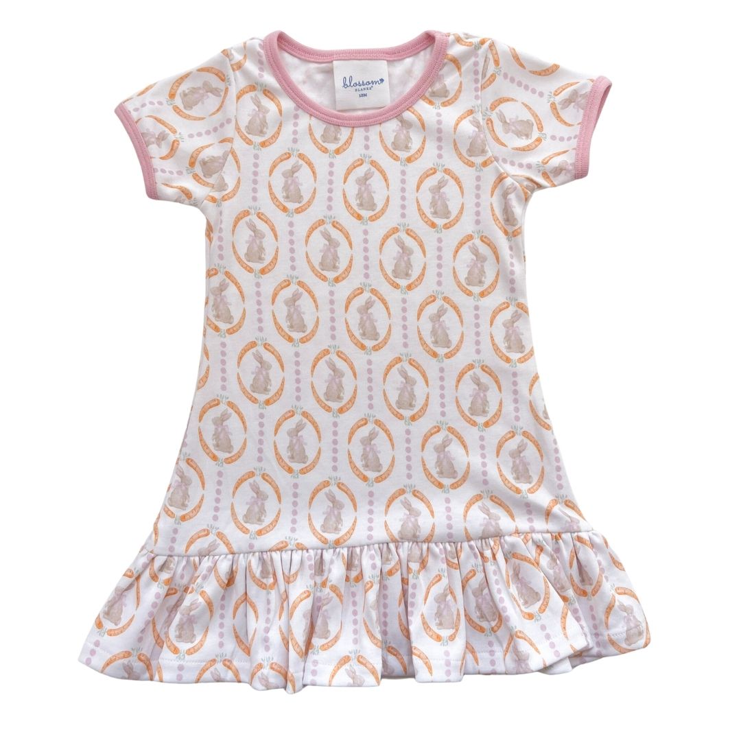 SS A-Line Dress - Some Bunny Loves You Pink