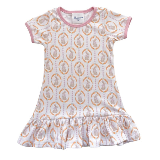 SS A-Line Dress - Some Bunny Loves You Pink