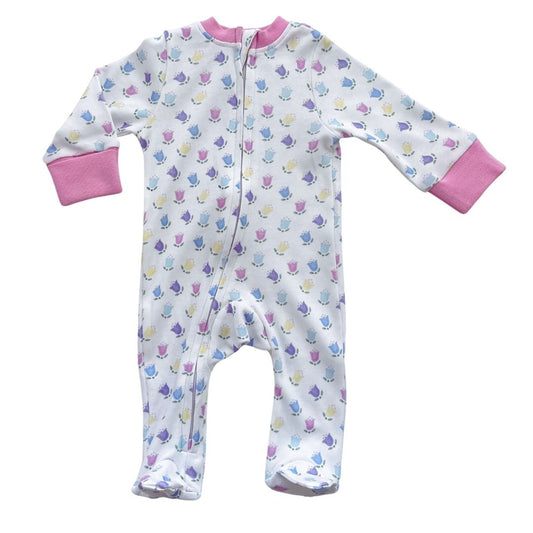 Footed Romper - Tulip Kisses