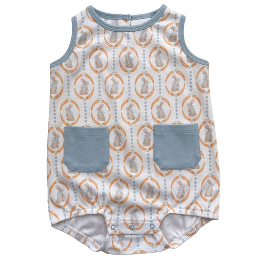 Sleeveless Bubble with Pockets - Some Bunny Loves You Blue