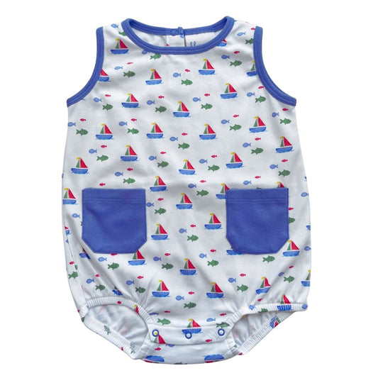 Sleeveless Bubble with Pockets - Sailing Fish Tails Primary