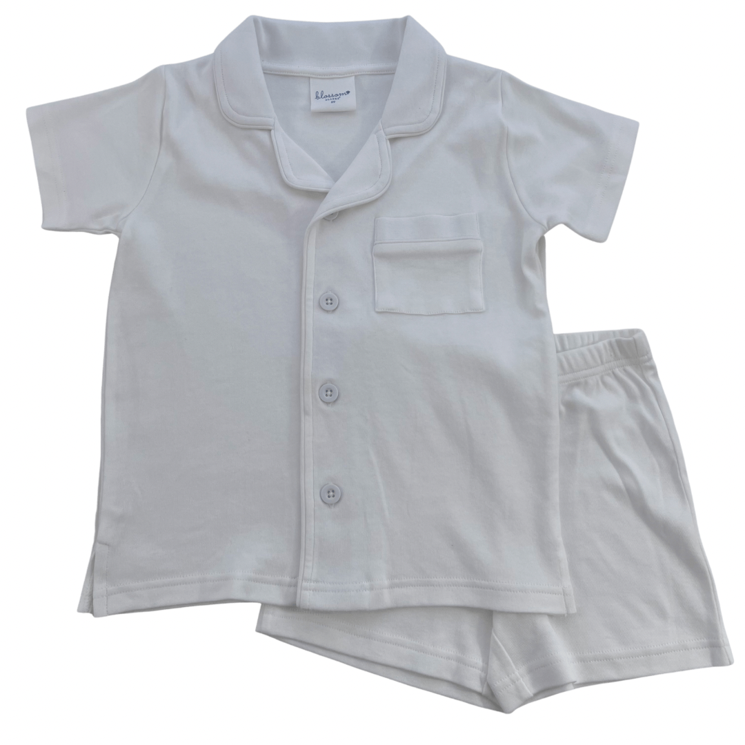 Kids Short Sleeve Button Up Short Set