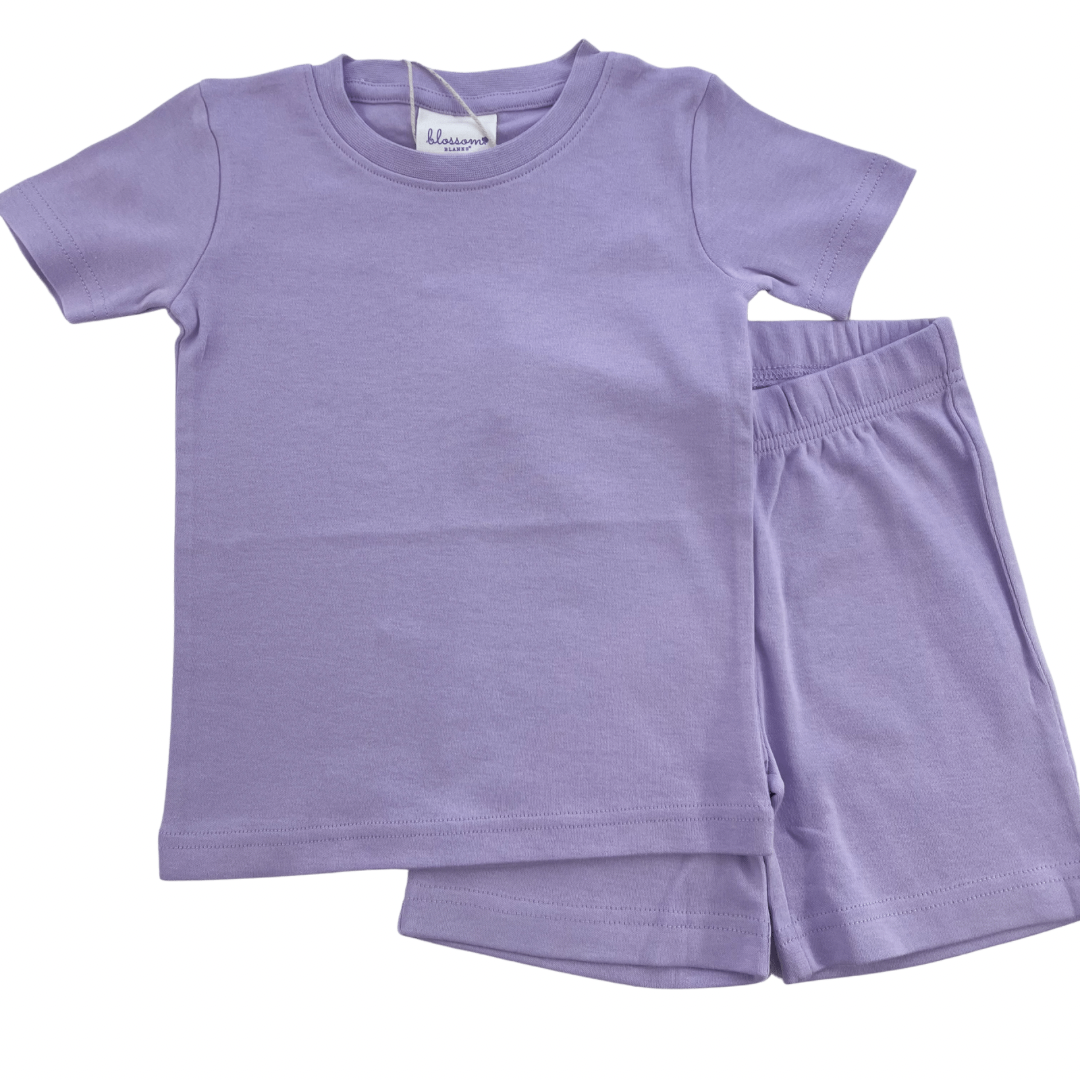 Kids SS Fitted Sleep Set - Solid Colors