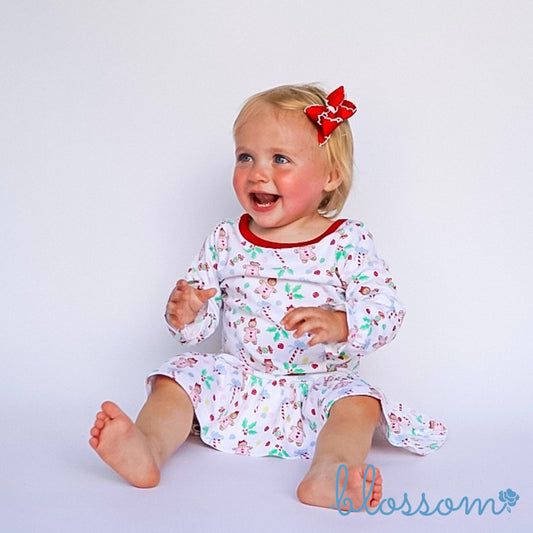 Gingerbread Girl - Long Sleeve A-Line Dress (12m)