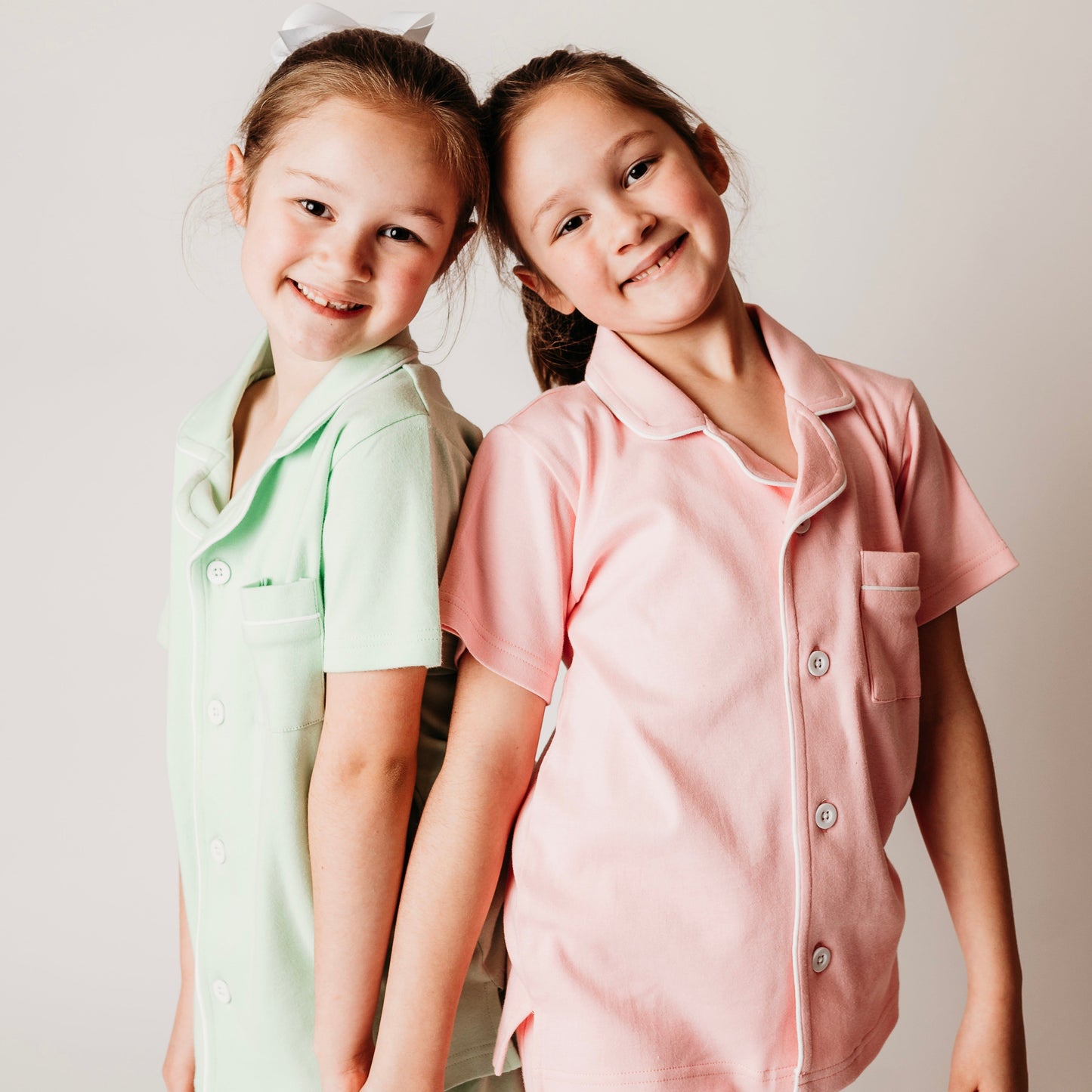 Kids Short Sleeve Button Up Short Set