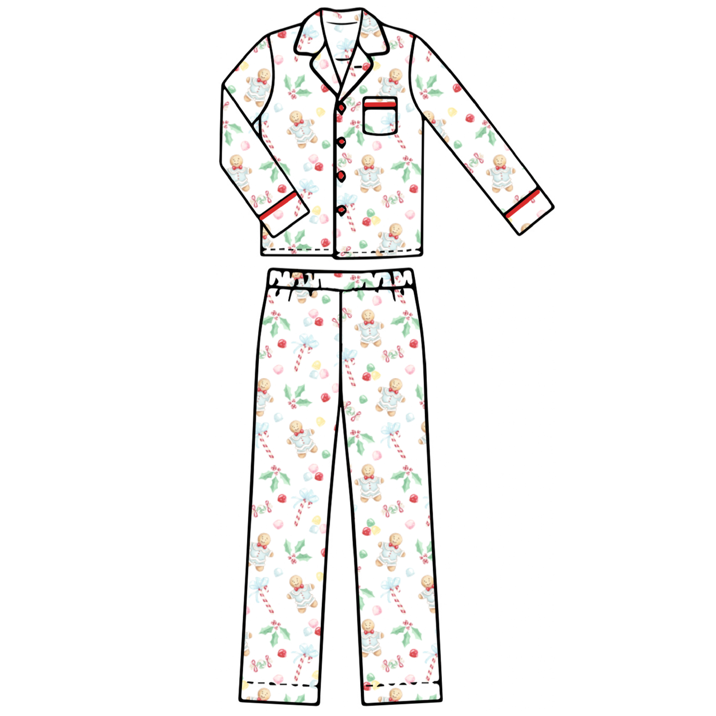 Gingerbread Boy - Adult Pajama Set