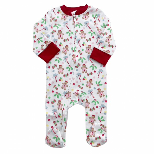 Gingerbread Girl - Footed Romper