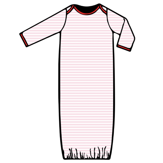 Baby Gown - Pink Stripe