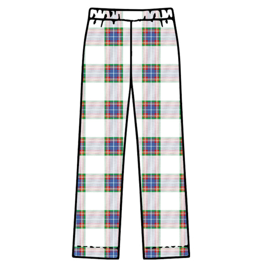 Blue Plaid - Adult Pajama Bottoms