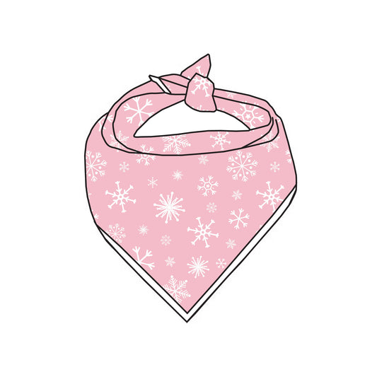 Pink Snowflake - Dog Bandana