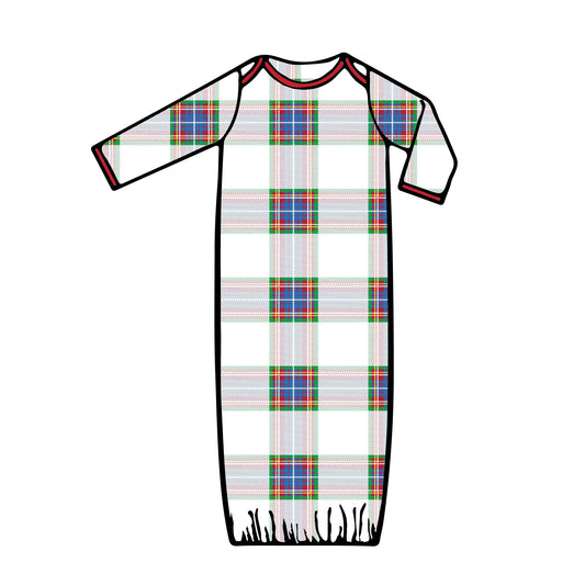 Blue Plaid - Baby Gown
