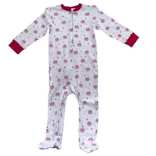 Footed Romper - Little Firecracker