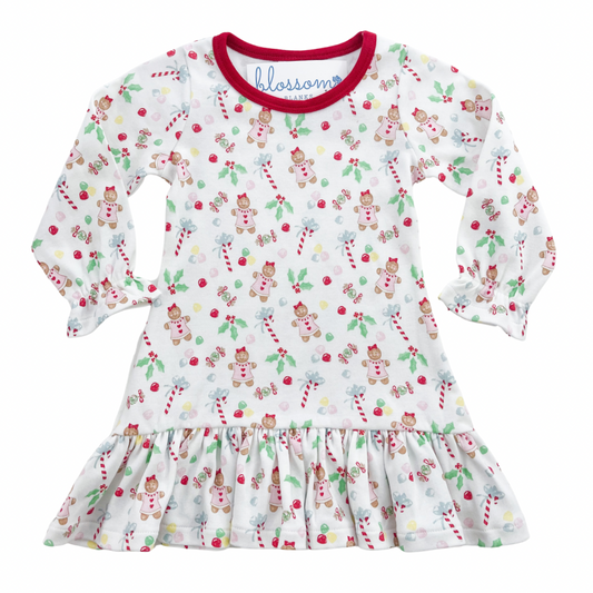 Gingerbread Girl - Long Sleeve A-Line Dress