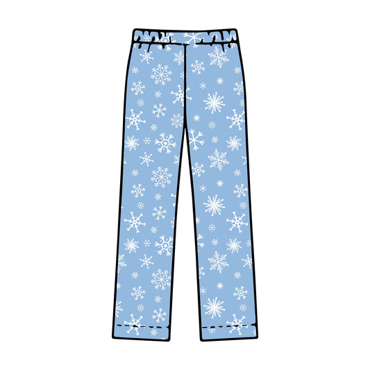 Blue Snowflake - Adult Pajama Bottoms