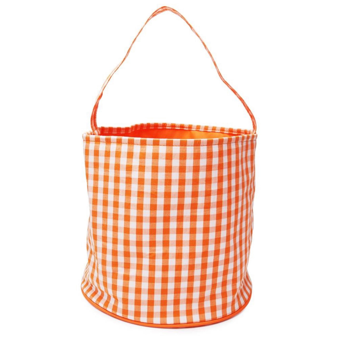Orange Gingham Halloween Bucket