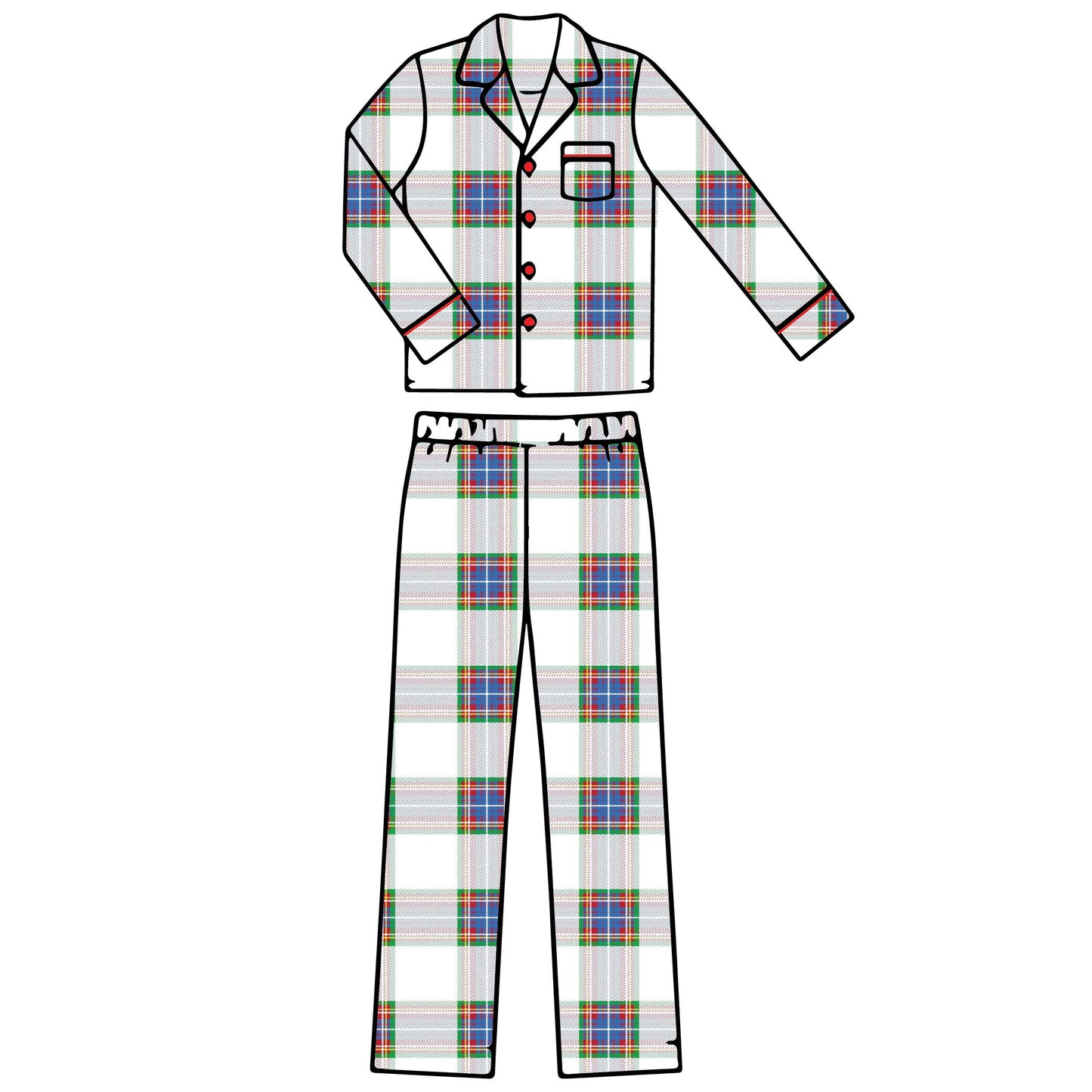 Plaid - Adult Pajama Set