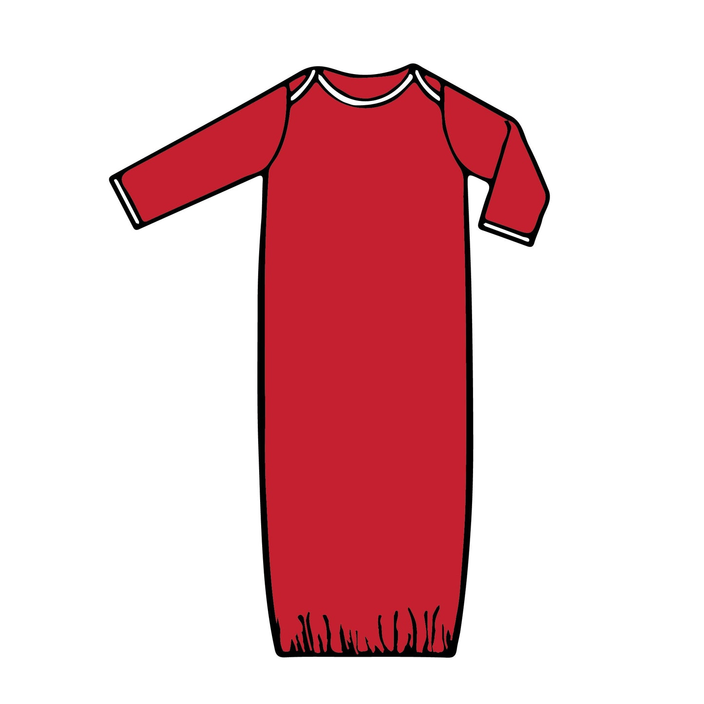 Solid Red - Baby Gown