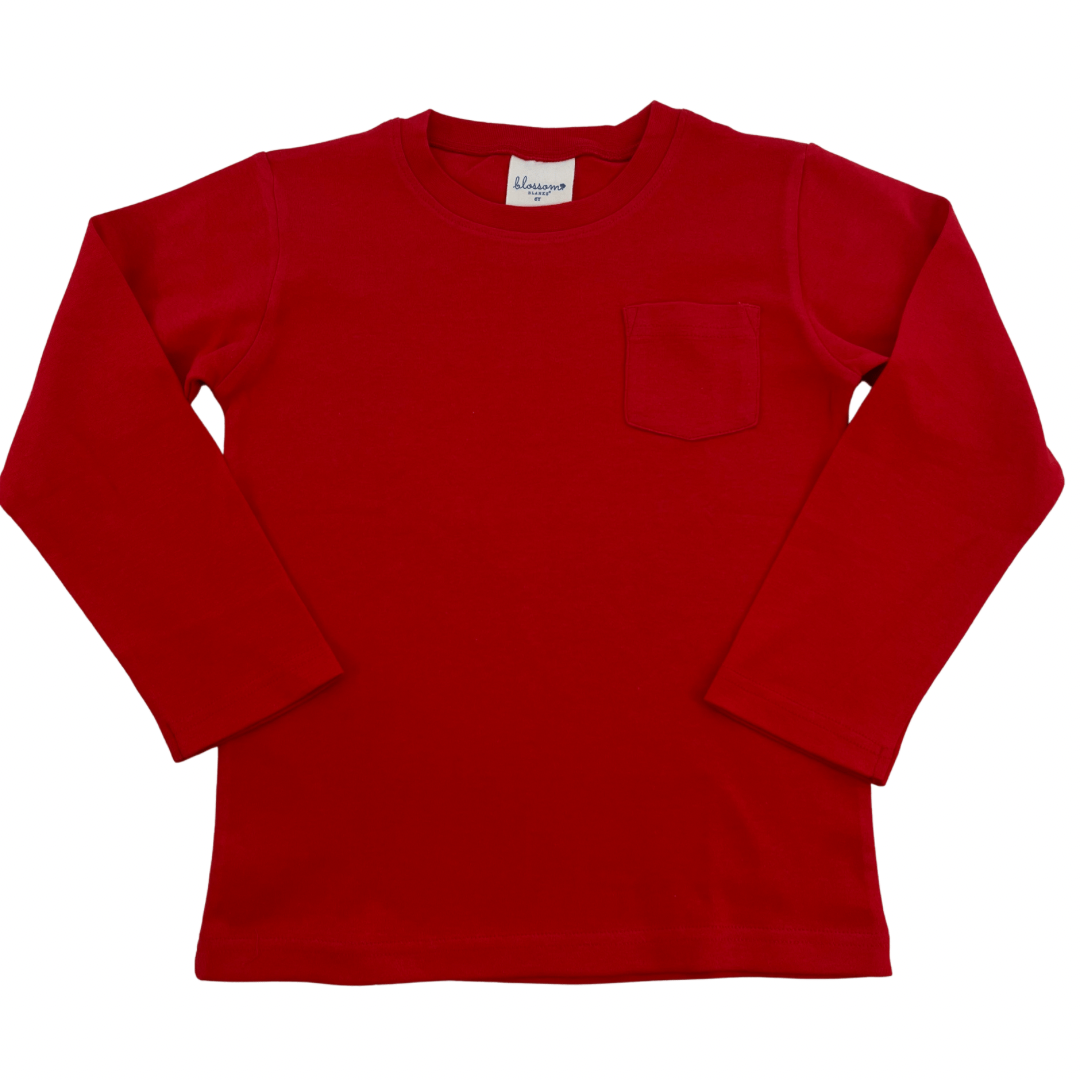 Boys Long Sleeve Pocket Tee