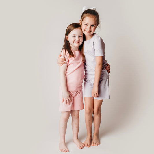 Kids SS Fitted Sleep Set - Solid Colors