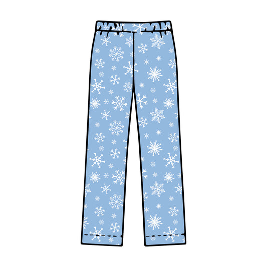 Blue Snowflake - Adult Pajama Bottoms