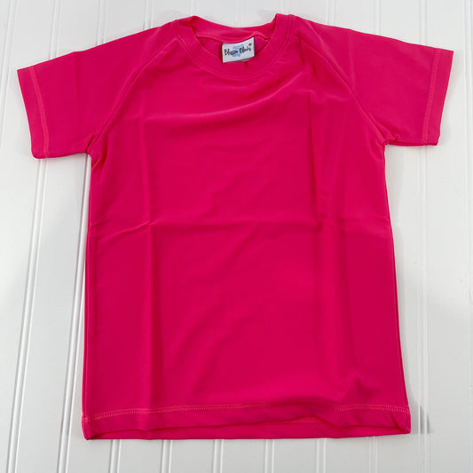 Hot Pink Rash Guard Swim Top