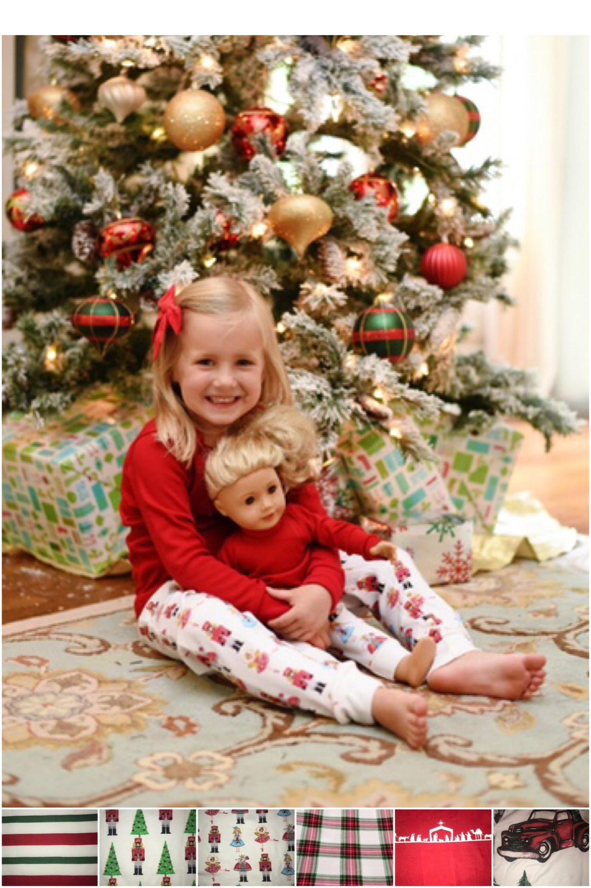 Doll PJ Set - Nativity, Stripe, Plaid, Lights & Trucks