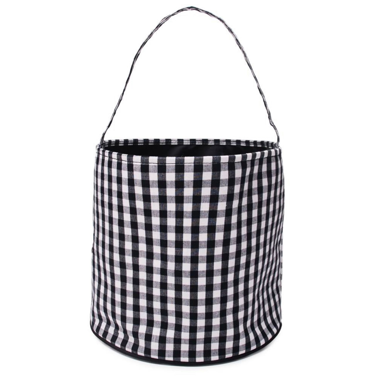 Black Gingham Halloween Bucket