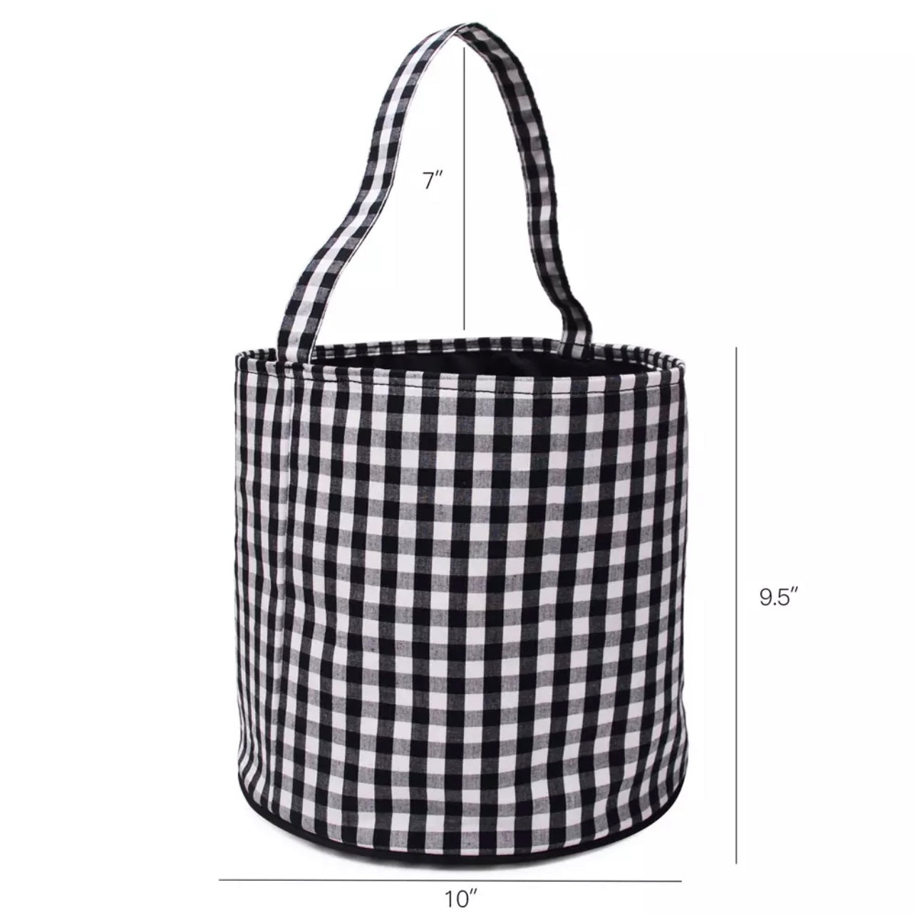 Black Gingham Halloween Bucket